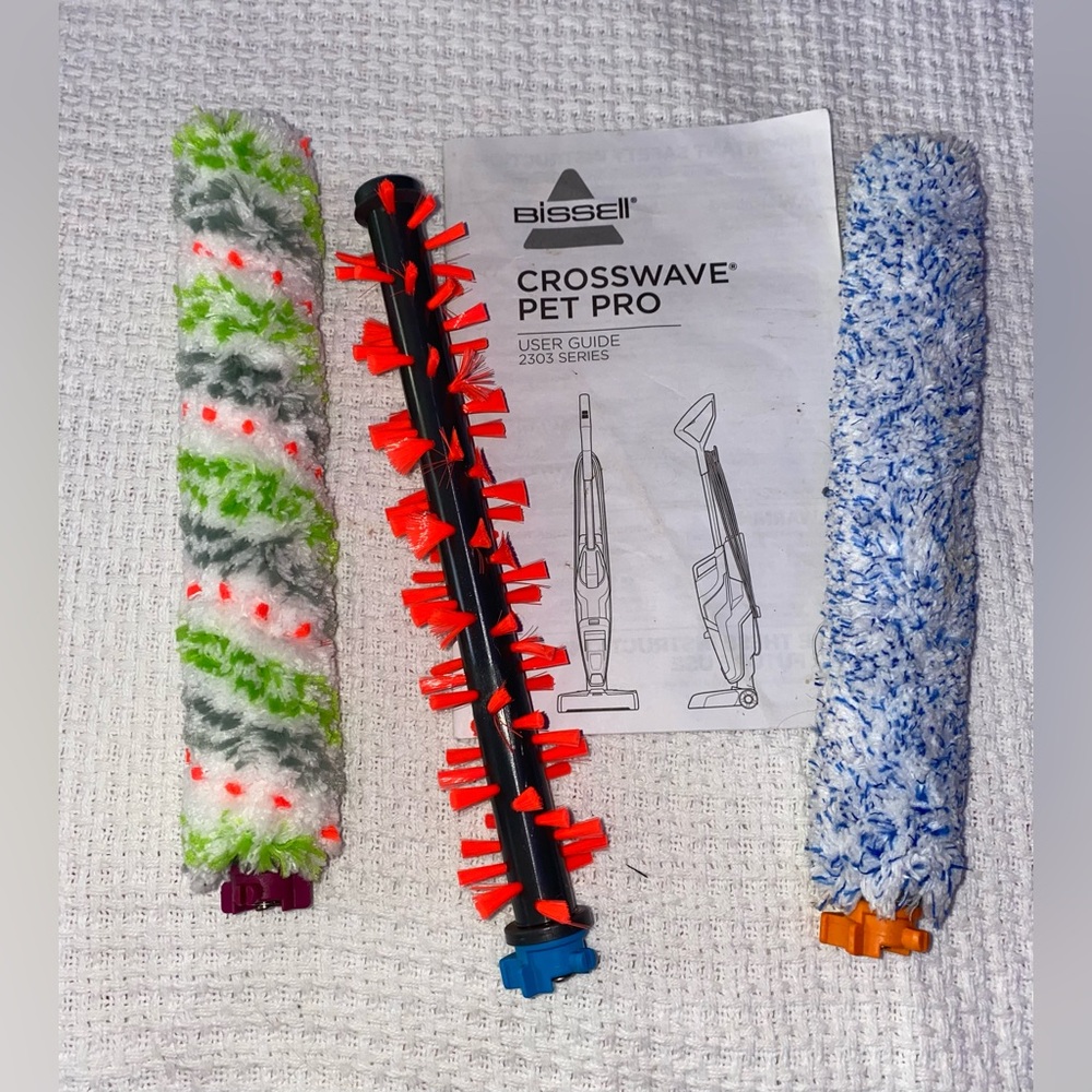 Bissell CrossWave Pet Pro Brush Roll Set Replacement Heads Set of 3 NEW UNUSED